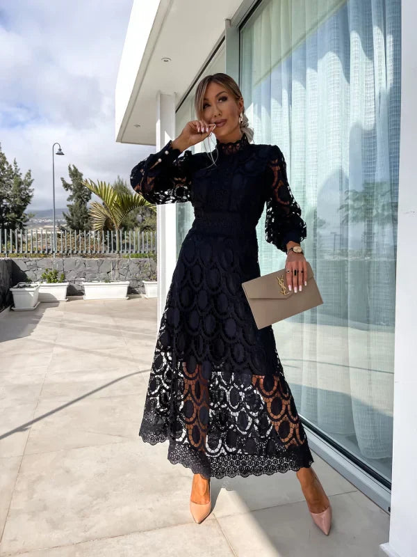 Icelynn™ | Timeless Lace Midi Dress