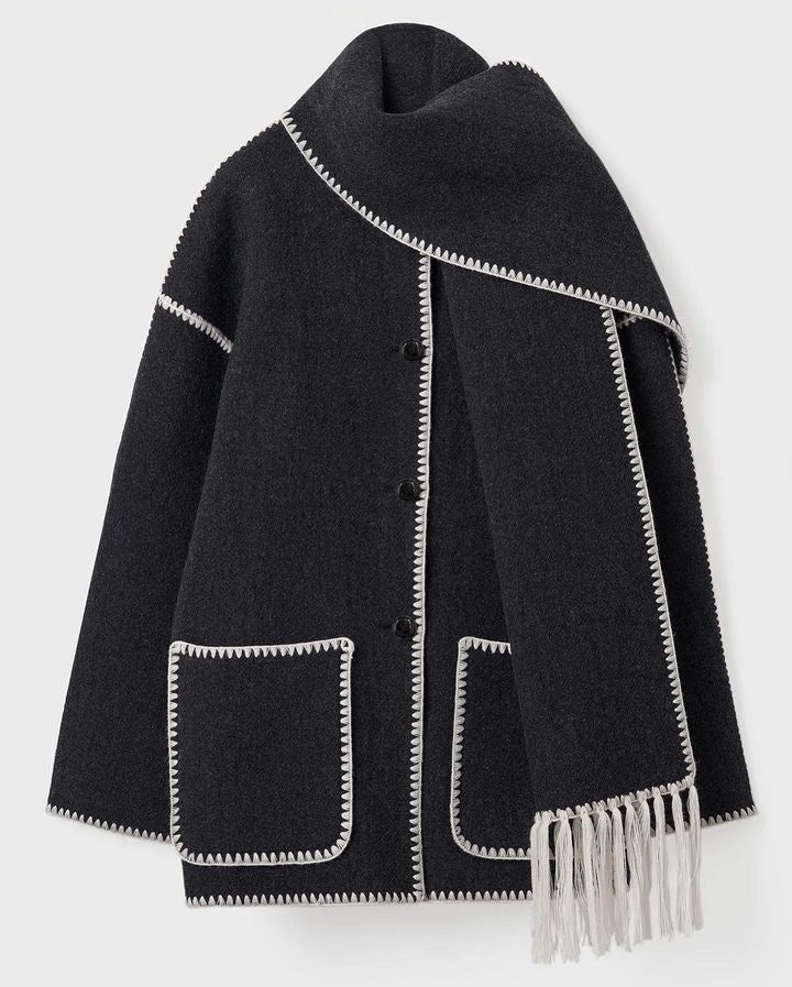 WW | Blend Cape Mantel - Fransenbesatz - Übergröße - Elegante Statement-Oberbekleidung