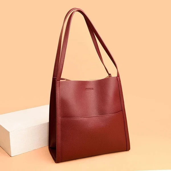 Leather-style shoulder bag