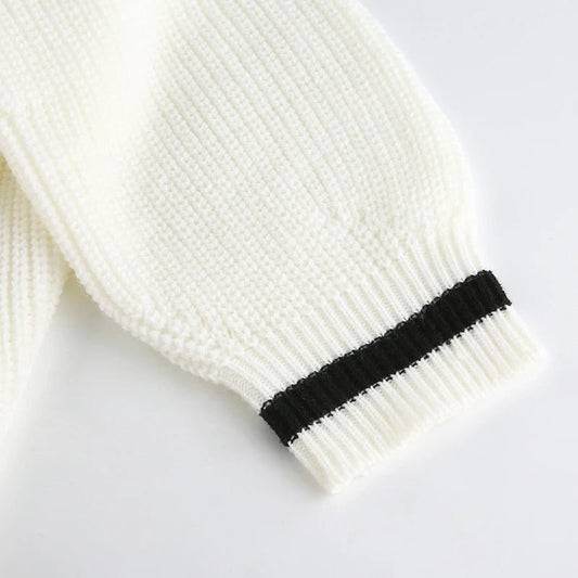 WW | Elegant women's knit sweater with V-neck – refined look