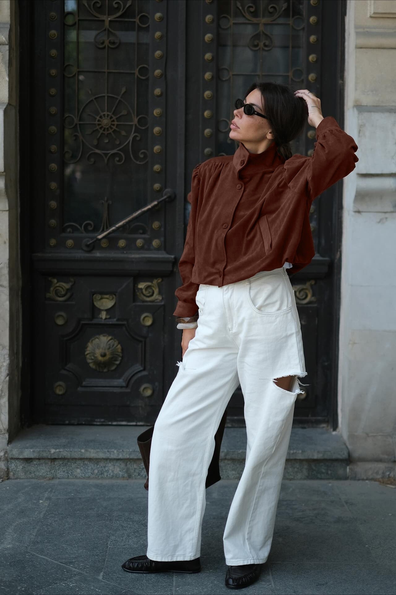 WW | Wildleder Stil Langarmjacke