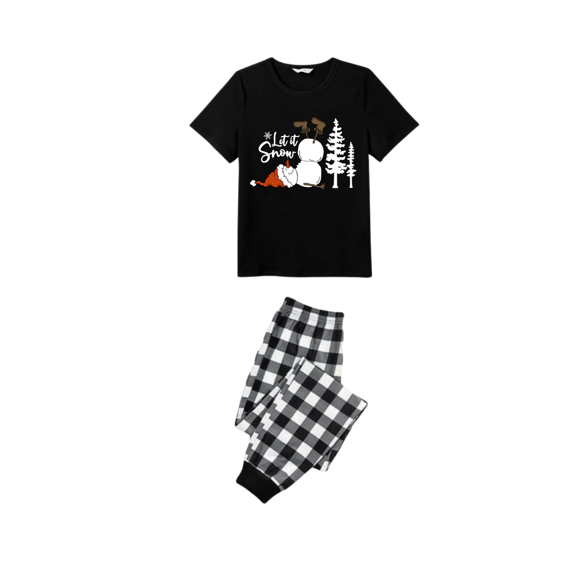WW | Let It Snow Snowman Couple Christmas Pajama Set