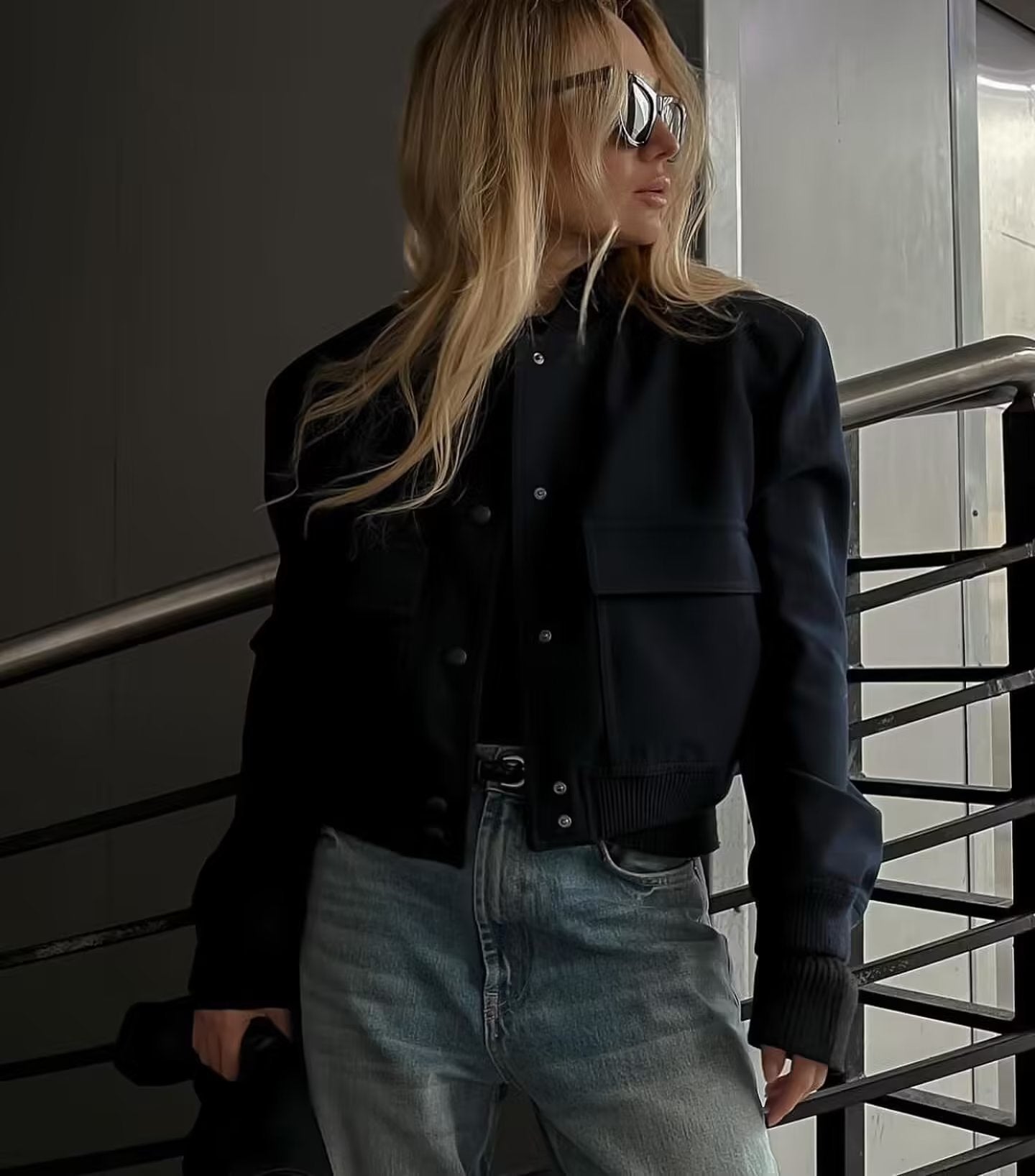 WW | Bomberjacke - Minimalistisches Design - Leichte Schicht - Streetwear-Essential
