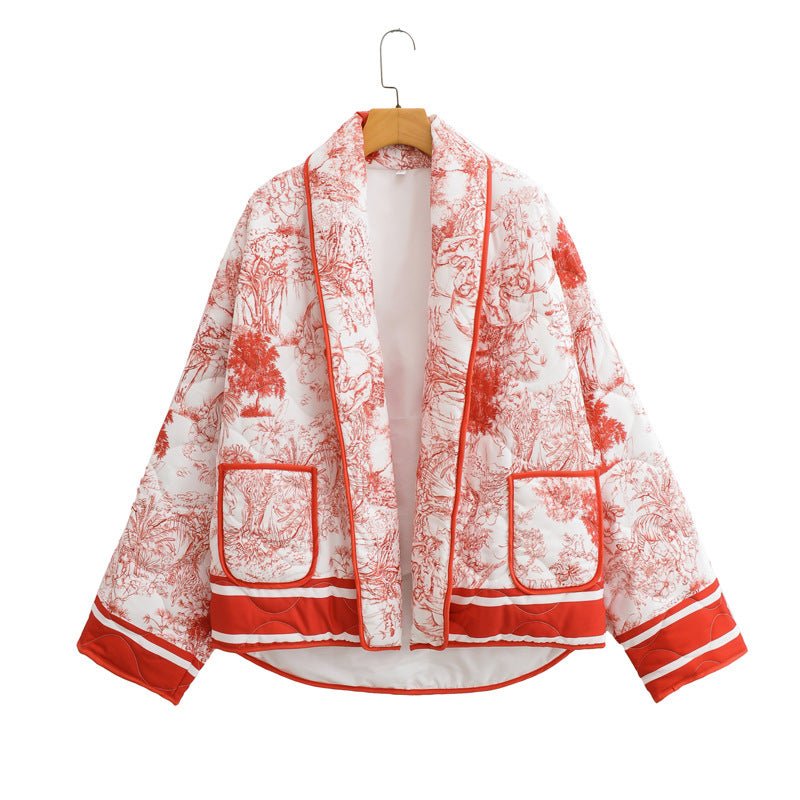 WW | Steppjacke - Künstlerisches Druckdesign - Leicht & Stilvoll - Lässige Schicht