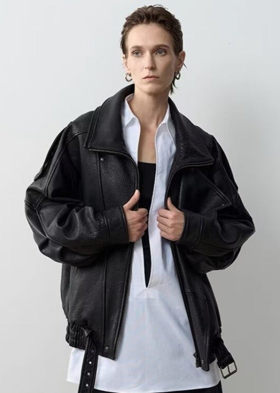 WW | Leder Bikerjacke – Vintage-inspiriertes Statement