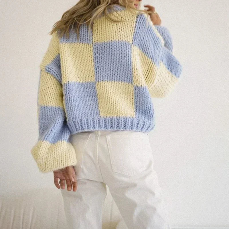 WW | Kuscheliger Plaid-Pullover kurz