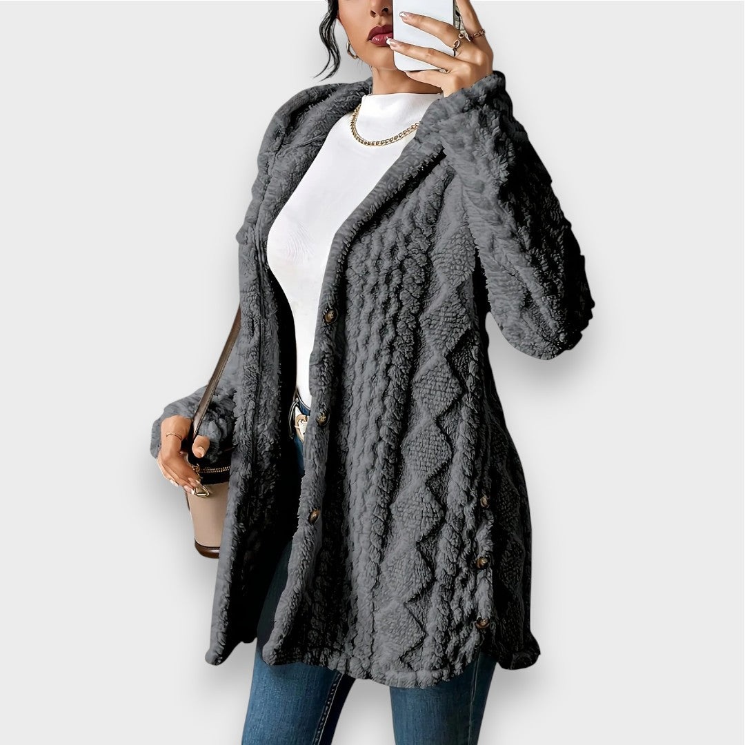 WW | Cozy plush hooded cardigan sweater