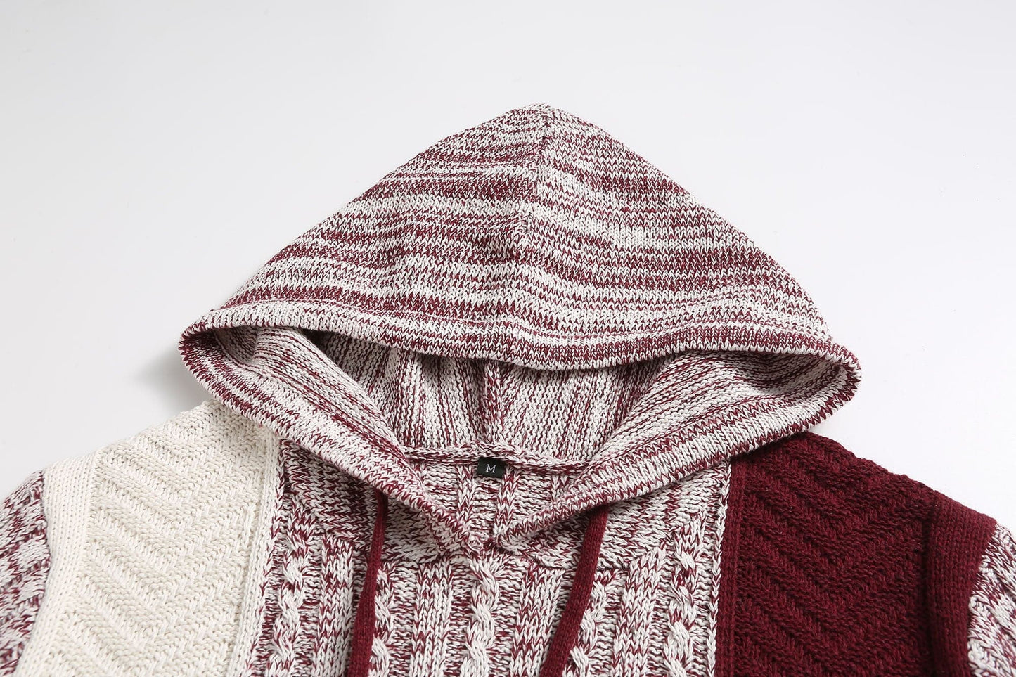 WW | Kapuze Strickdesign Patchwork Muster Bequeme Passform