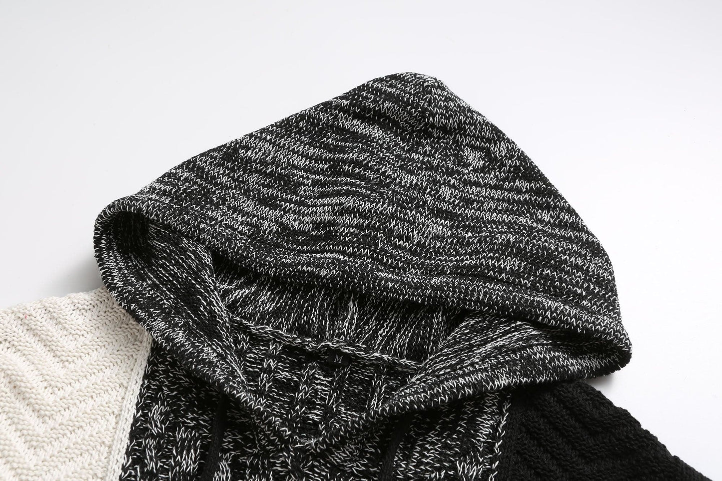 WW | Kapuze Strickdesign Patchwork Muster Bequeme Passform