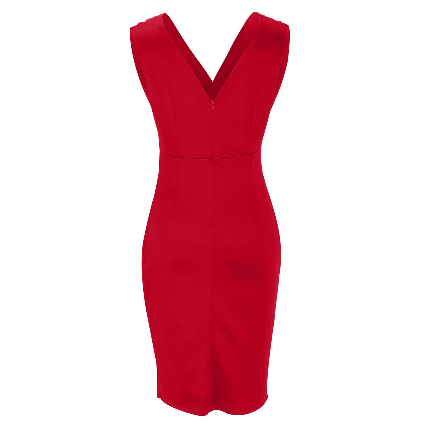 Estelle | Form-fitting dress with V-neck and slit