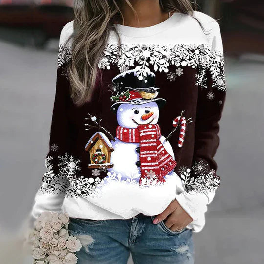 WW | Christy Snowman Pattern Pullover