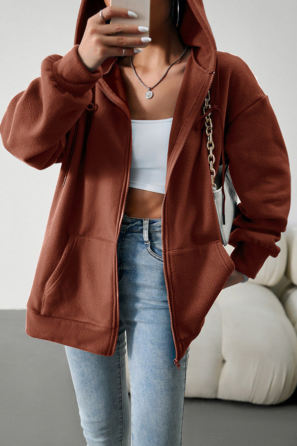 WW | Lässiger Pullover cardigan mit Kapuze