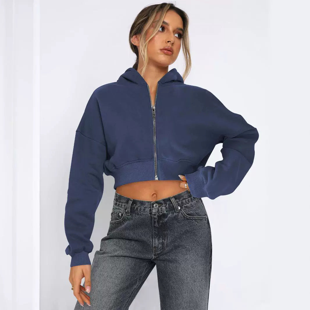 WW | Short-Sleeve Zip-Up Fleece Hoodie