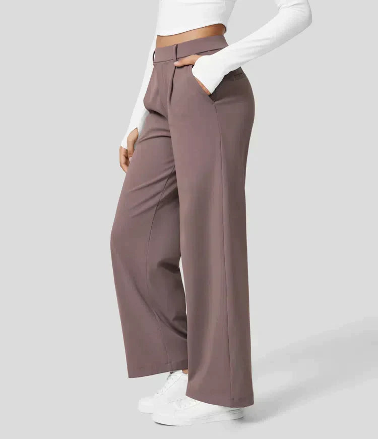 WW | Damenhose mit weitem Bein - High Waist, Business & Casual geeignet