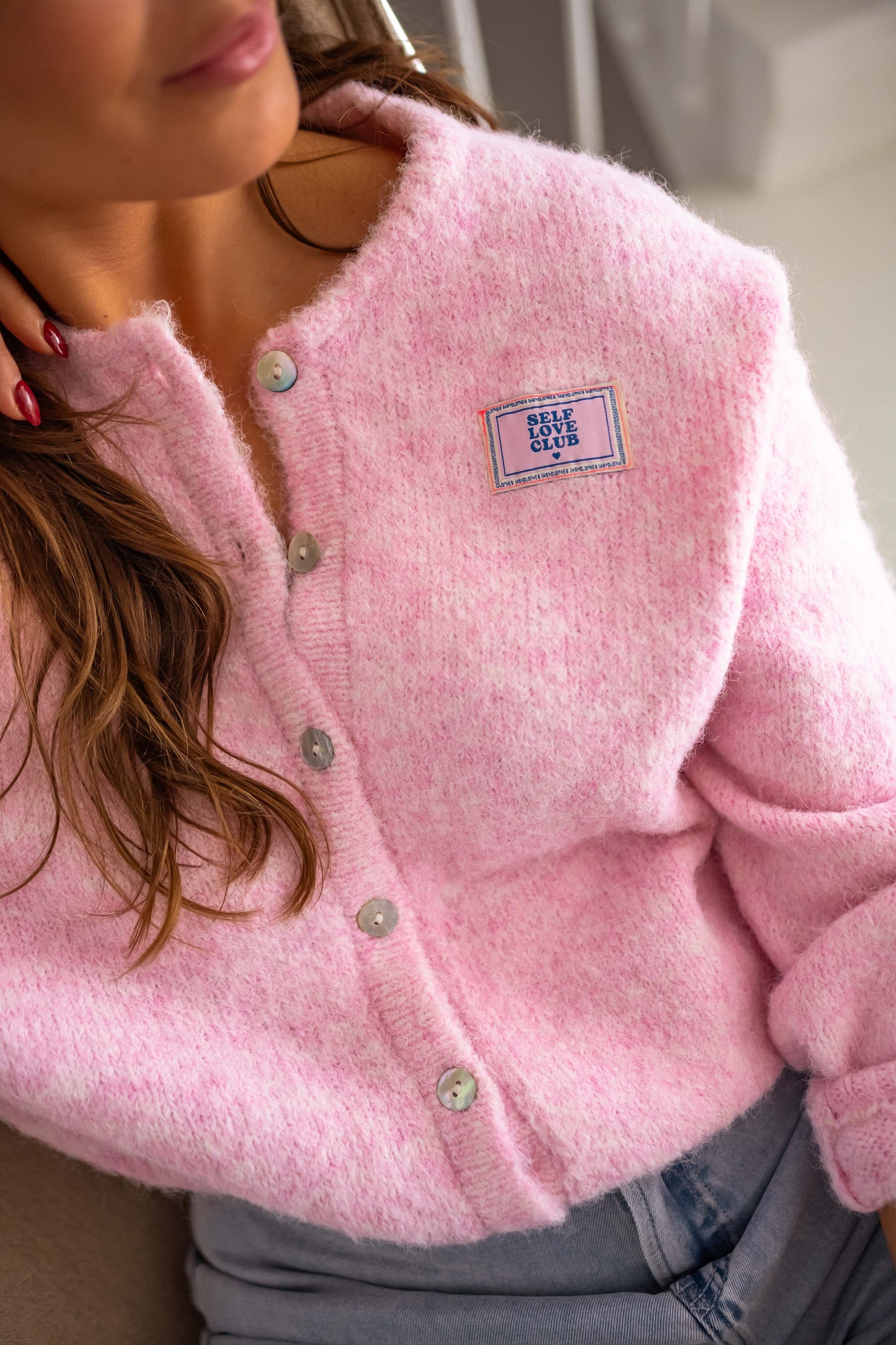 WW | Chic pink quilted cardigan for layered looks