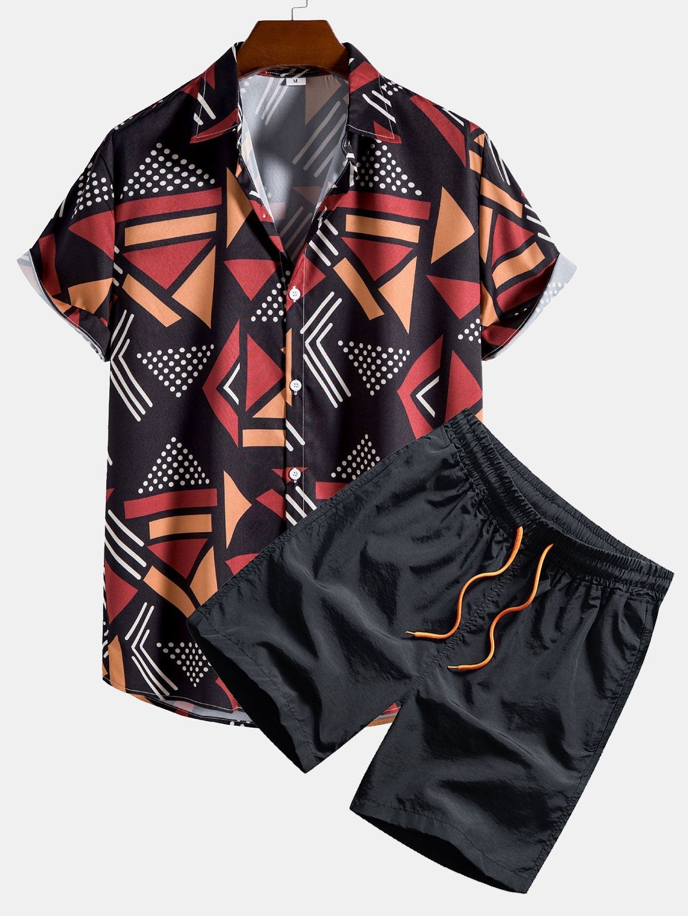 Hemd mit geometrischem Muster & Badehose