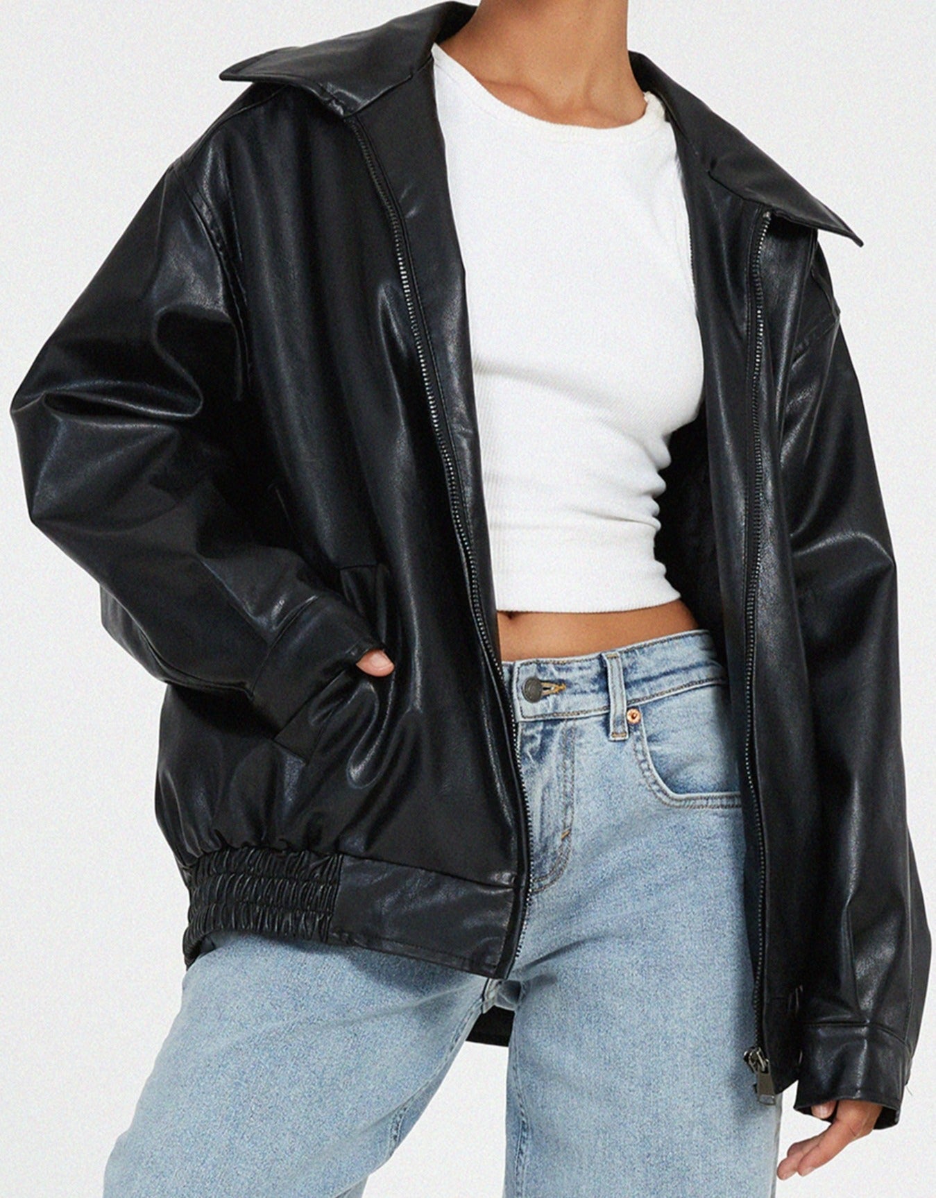 WW | Damen Übergroß Jacke - Mit Reißverschluss