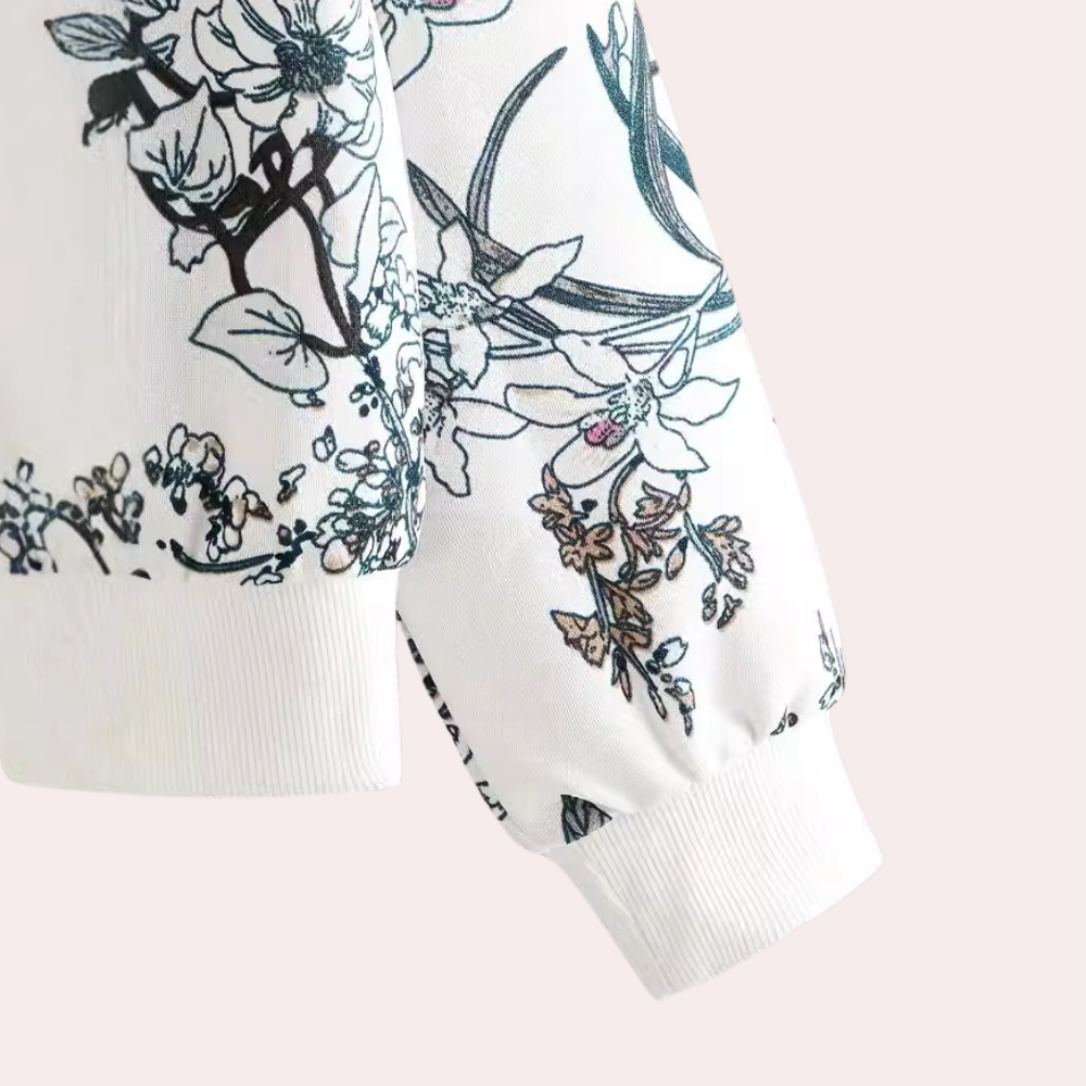 WW | Modischer Pullover mit Blumenmuster für Frauen