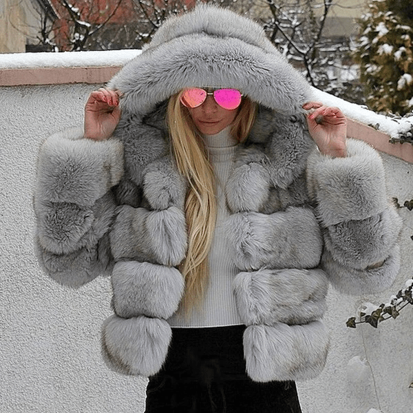 WW | Oversized Faux Fur Coat - Plush & Warm - Hooded Winter Jacket