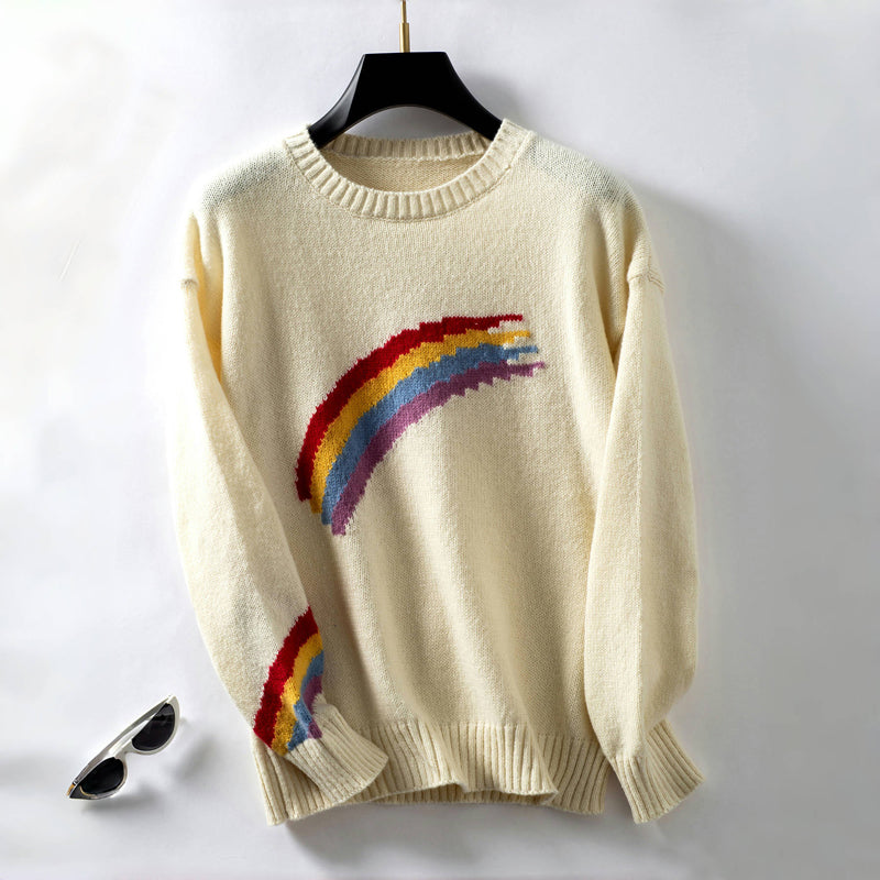 WW | Regenbogen Strickpullover