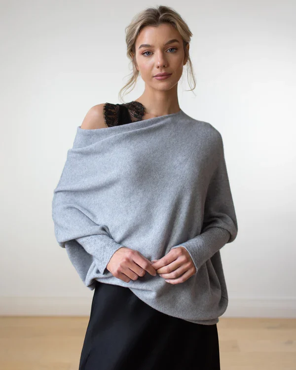 Mariemi™ - Asymmetrically Draped Sweater