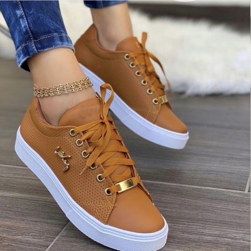 WW Damen-Sneaker: Flache, atmungsaktive Schnürschuhe für Mädchen"