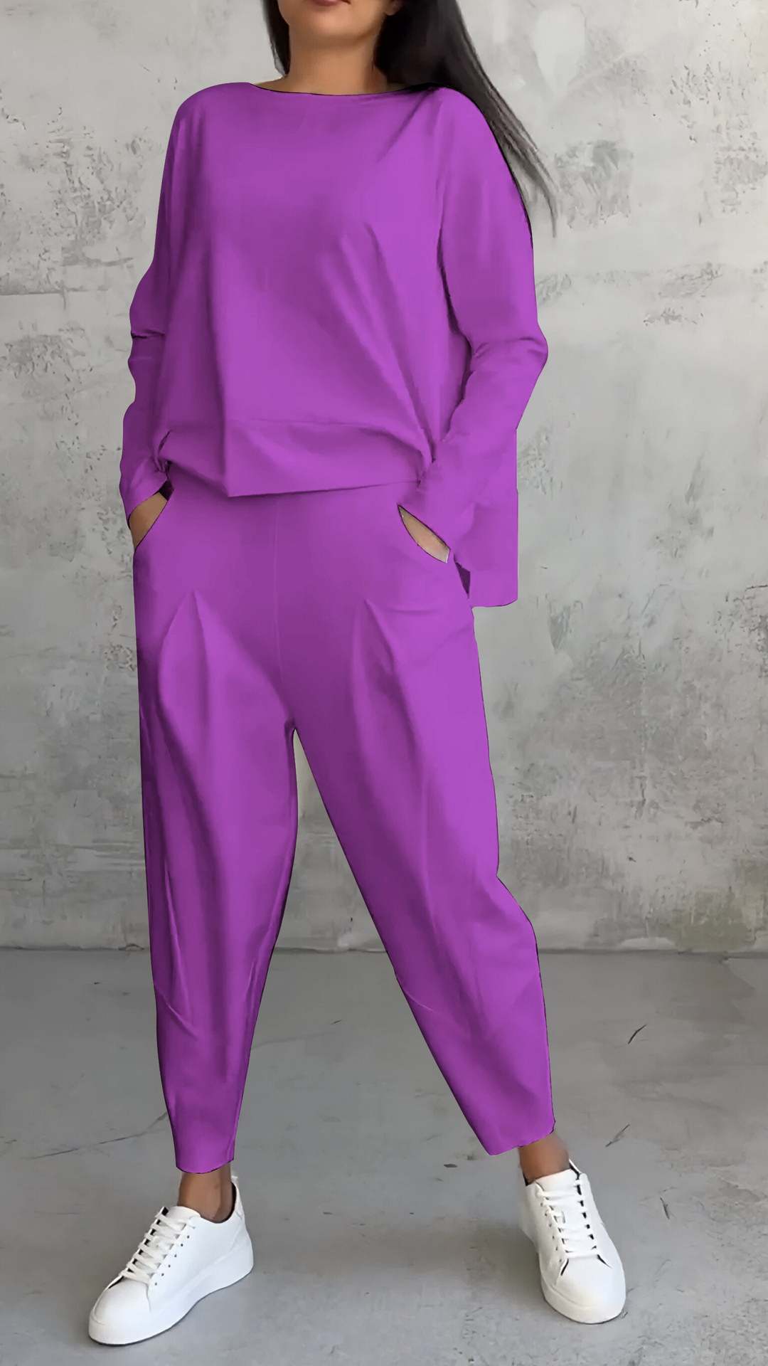 WW | Hosenanzug Mit Langen Ärmeln Für Frauen, Unregelmäßiges Design
