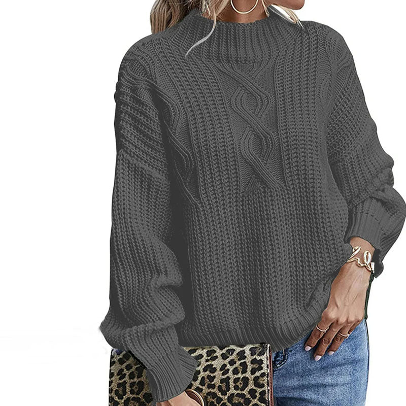 WW | Stylischer Pullover Aus Gedrehtem Strick für Damen