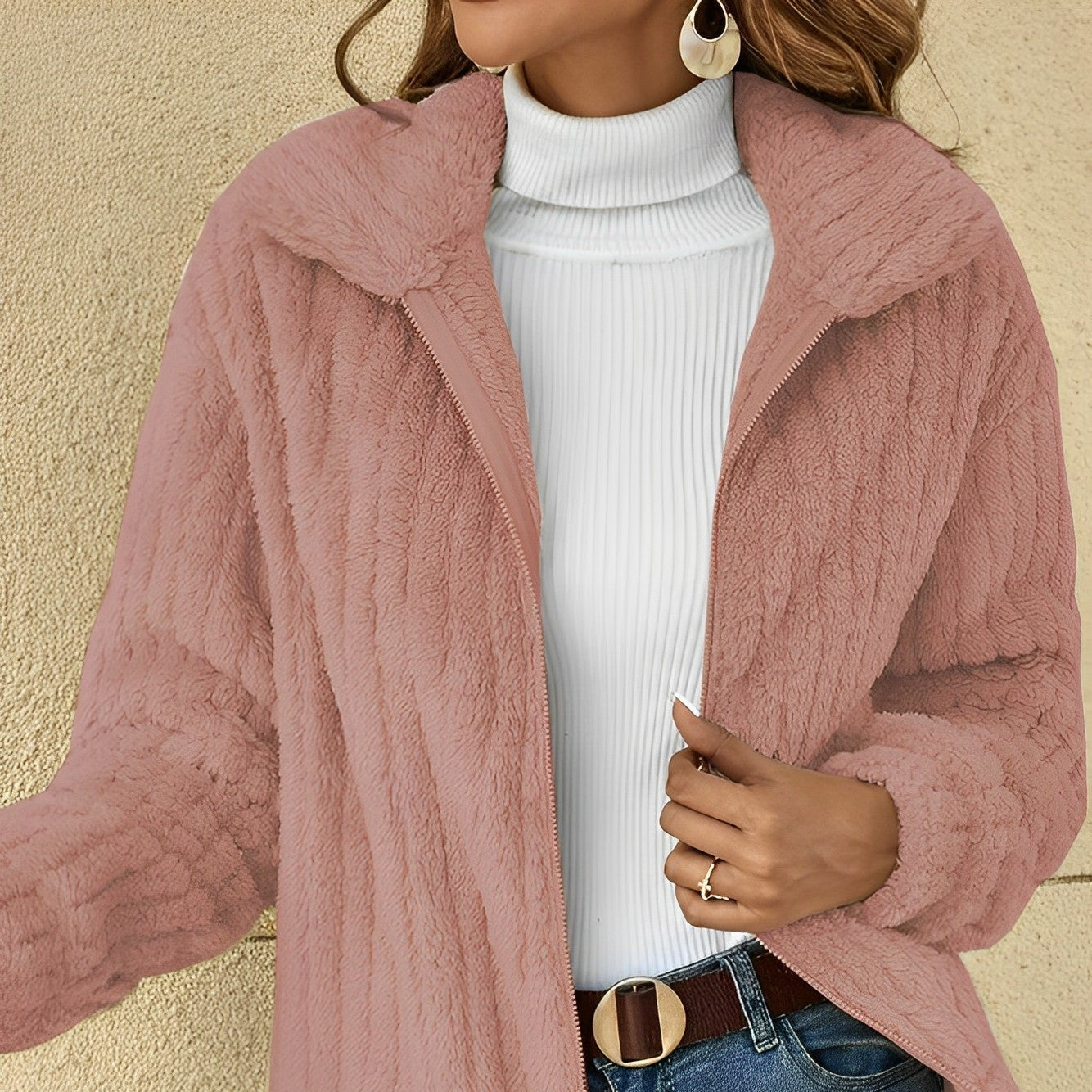 WW | Frauen Stylischer Teddy-Mantel Gemütlicher Stil