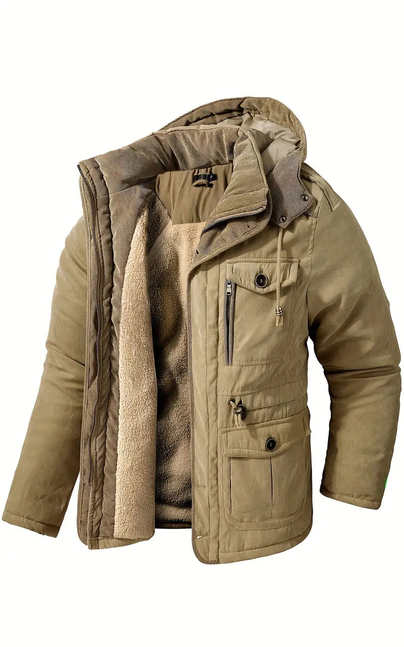 WW | HerrenWinterjacke mit Kapuze und Taschen