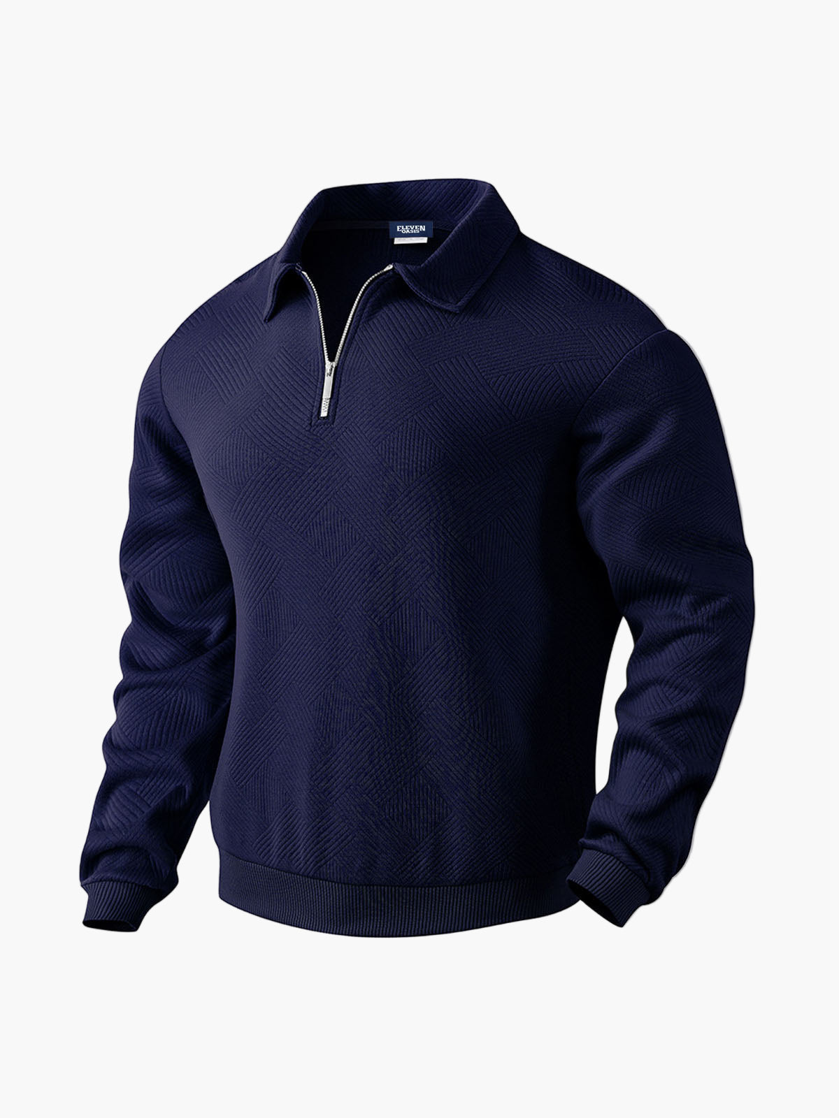 WW | Halb-Zip Pullover mit Strukturmuster - Smart-Casual Stil für Alltag und Büro