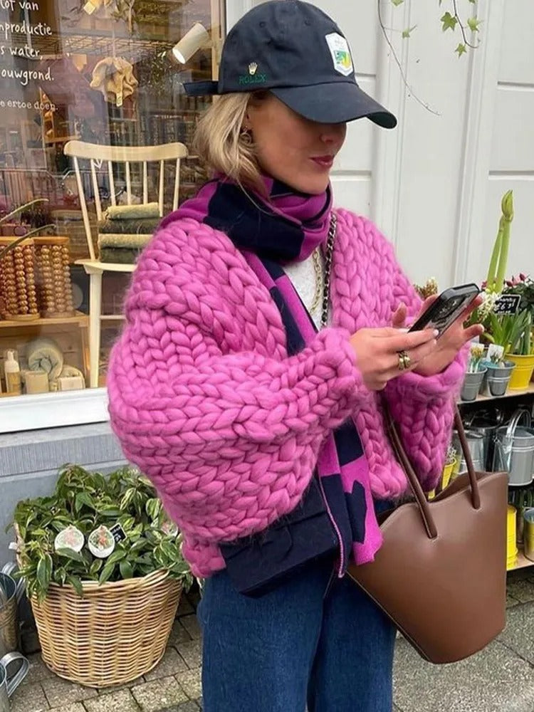 WW | Gemütliche Strickjacke in Unifarbe, lässig