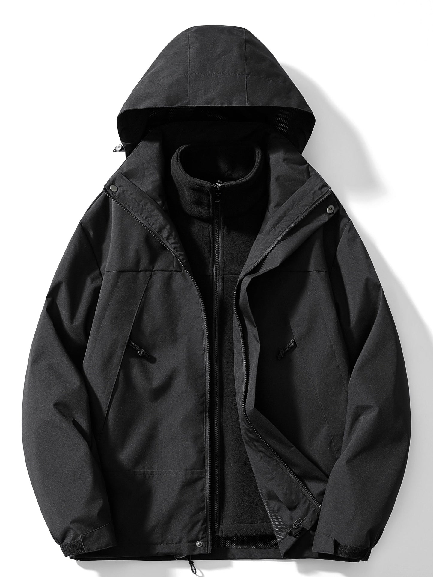 WW | Women's 3-in-1 Hooded Fleece Winter Jacket - Perfect for Outdoor Activities