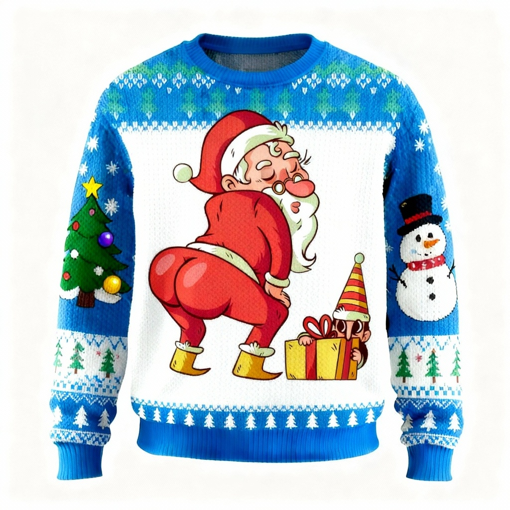 WW | Lustiger Santa Print Pullover - Hässlich & Gemütlich Unisex Pullover