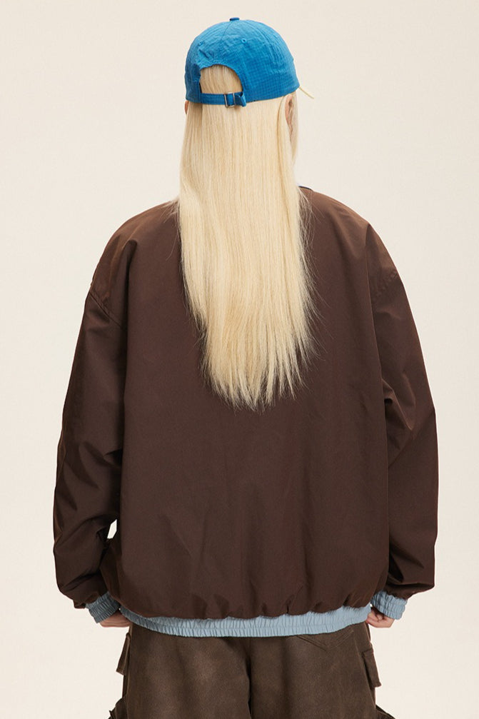 WW | Stand-Up Collar Color Combination Jacket