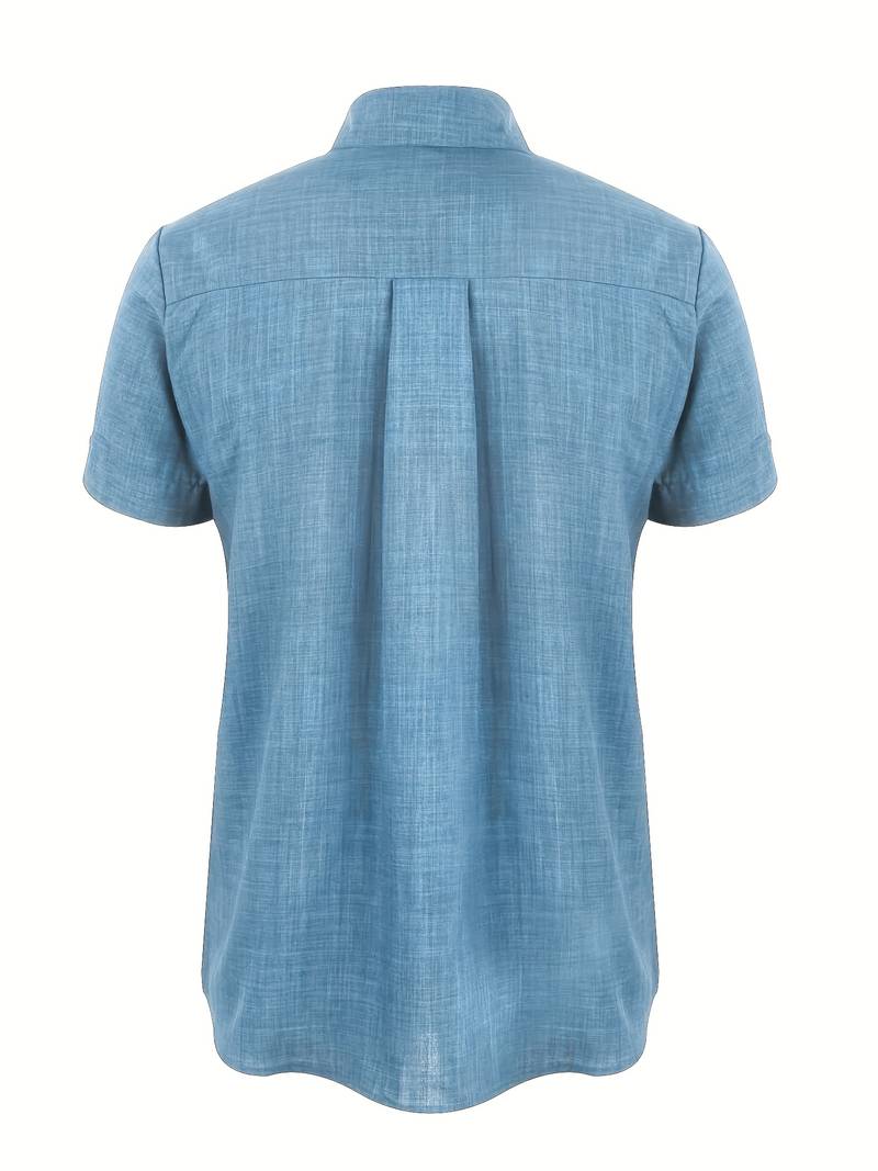 WW | Men's Classic Casual Button-Down Short Sleeve Shirt