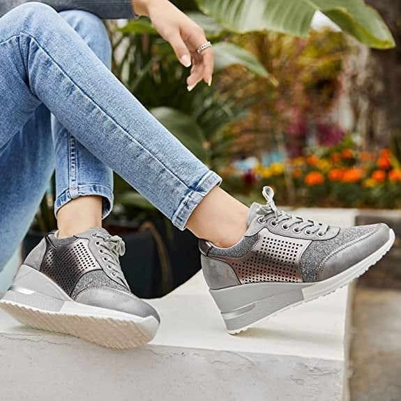 WW | Orthopädische Turnschuhe mit hohem Absatz und Keilabsatz