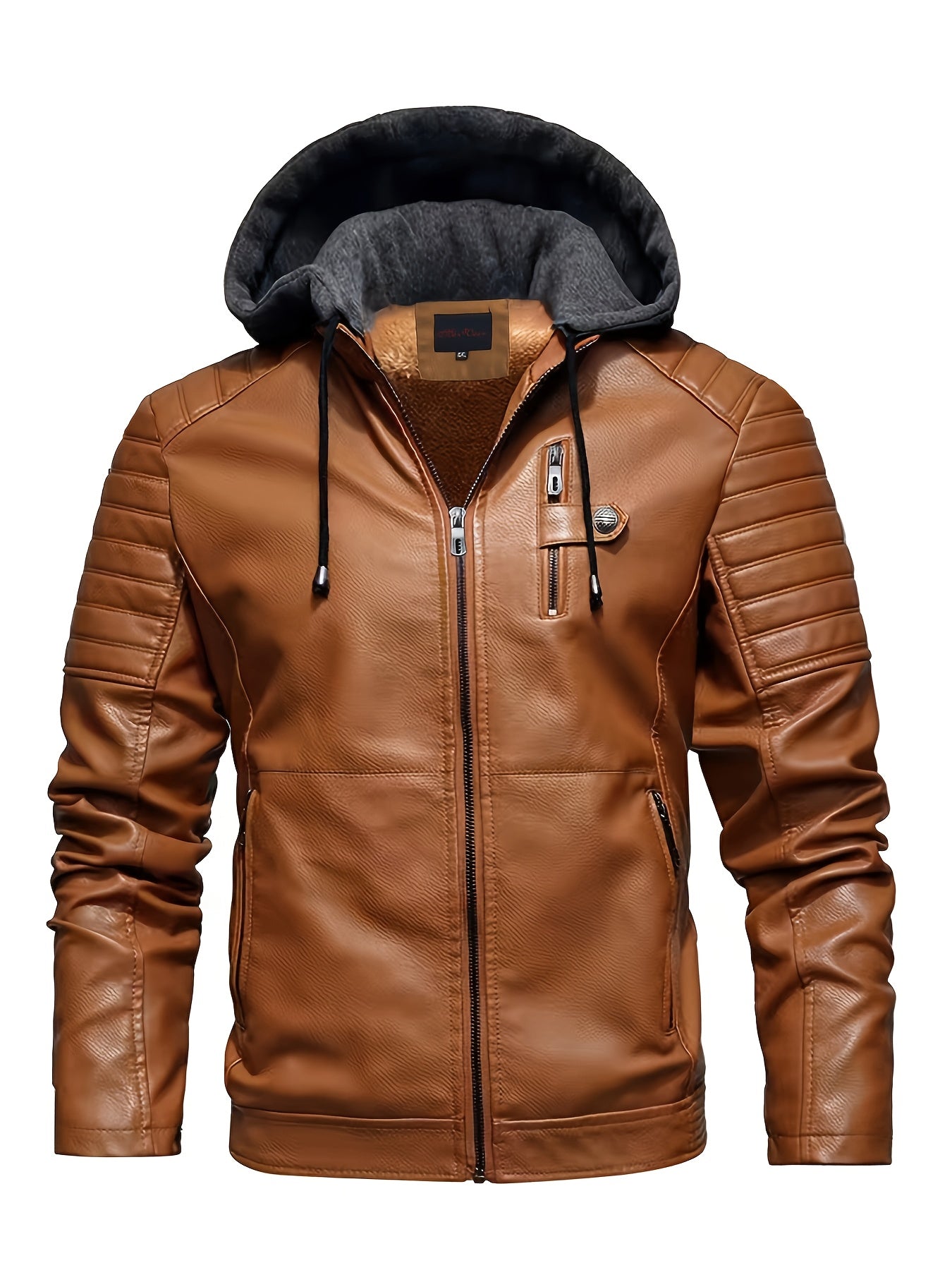 WW | Modische Winddichte Lederjacke