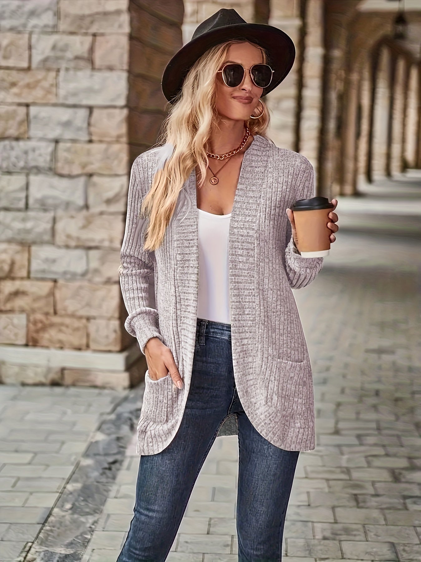 WW | Warm Fleece Knit Cardigan for Women - Perfect for casual days