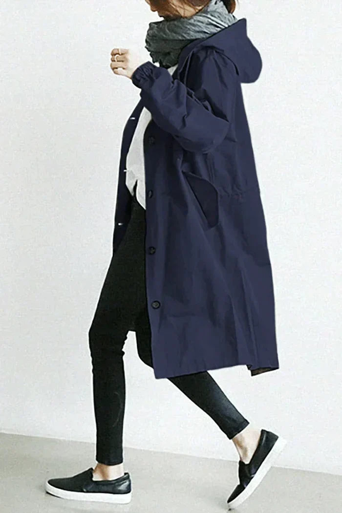 WW | Übergroße Kapuzen-Windbreaker-Regenjacke