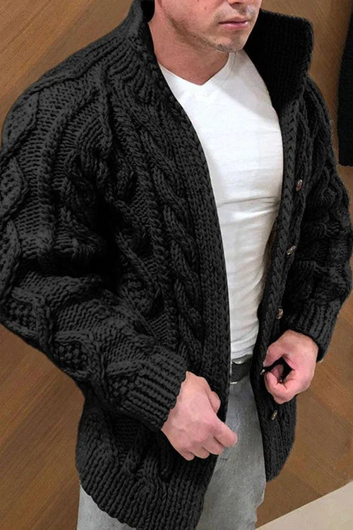 WW | Herrenstrickjacke mit Stehkragen