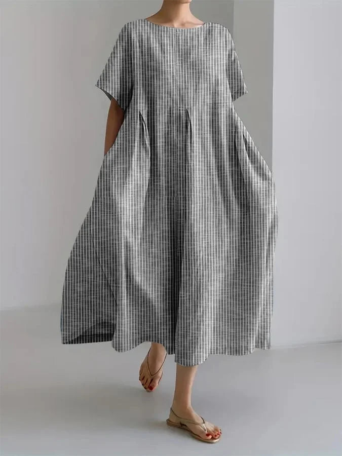 BIANCA | Long casual dress with a comfortable fit and retro style for everyday wear