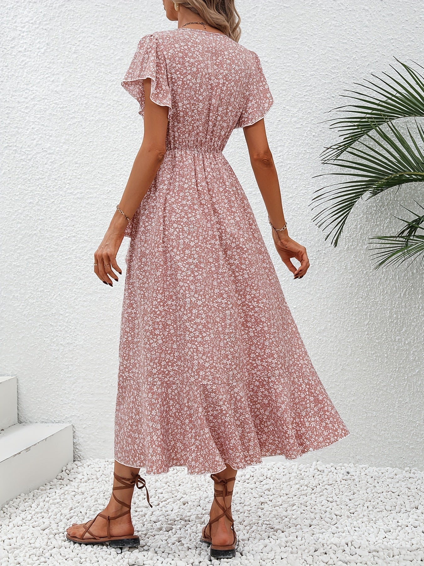 Indie - Floral Mini Dress with Lacing