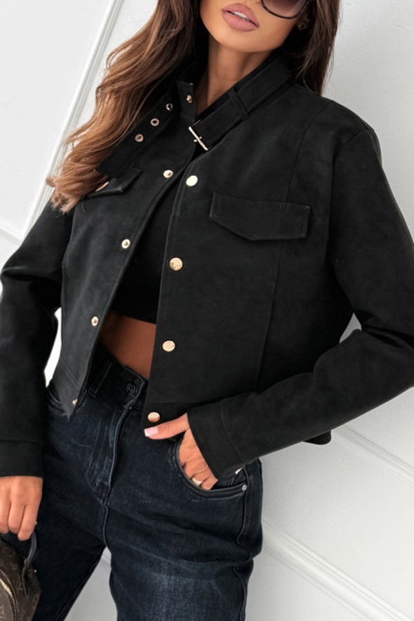WW | Stylish long-sleeved casual jacket with buttons