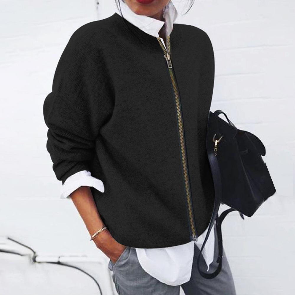 WW | Klassischer Schwarzer Langarmpullover