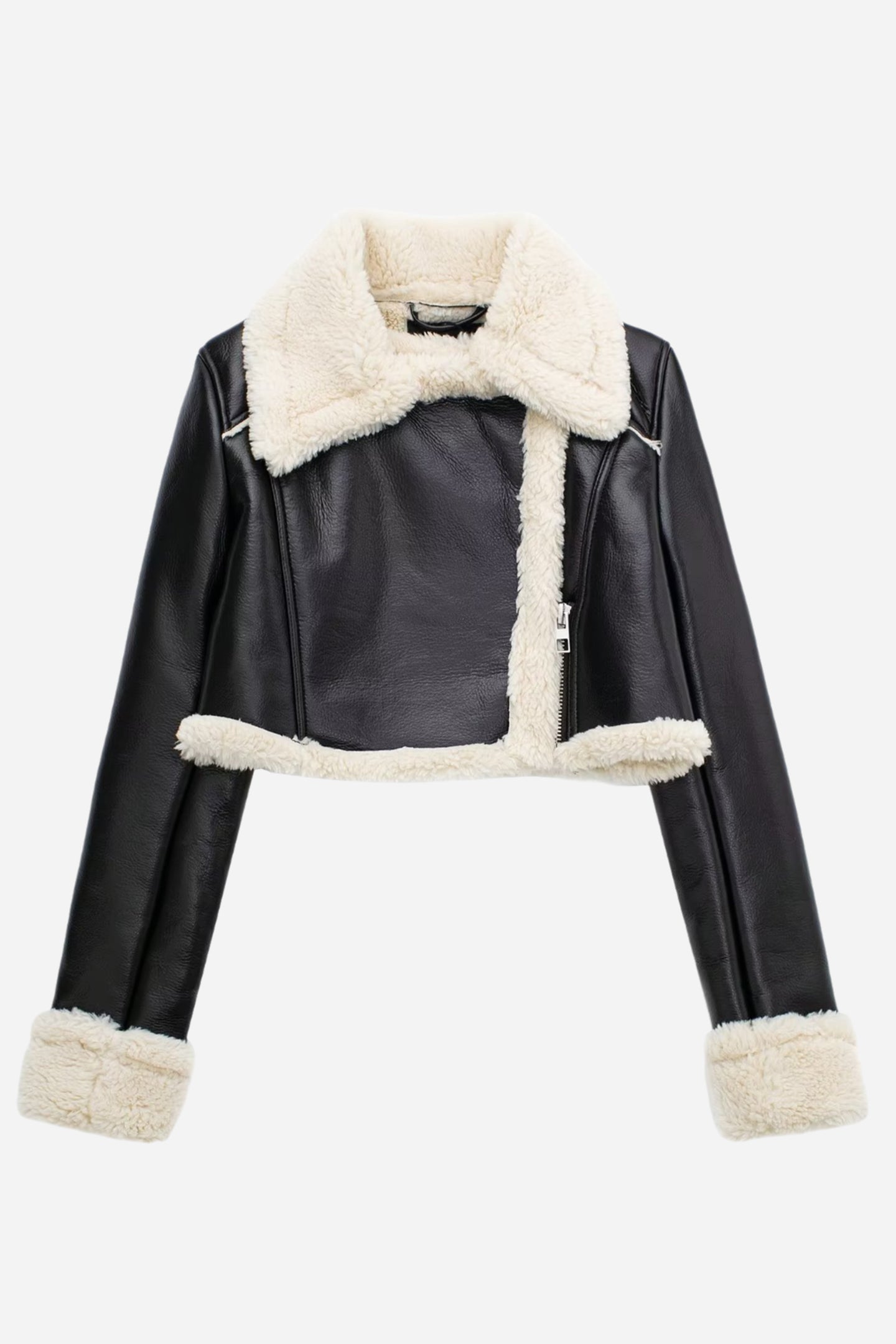 WW | Short faux leather jacket