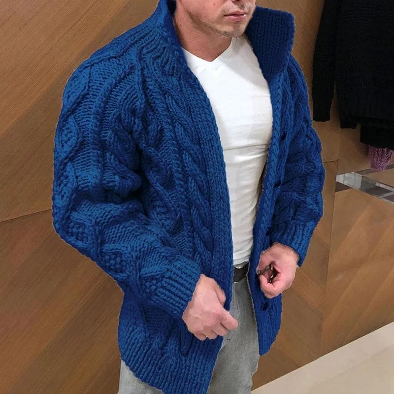 WW | Modischer Strickjacke Mit Hohem Kragen