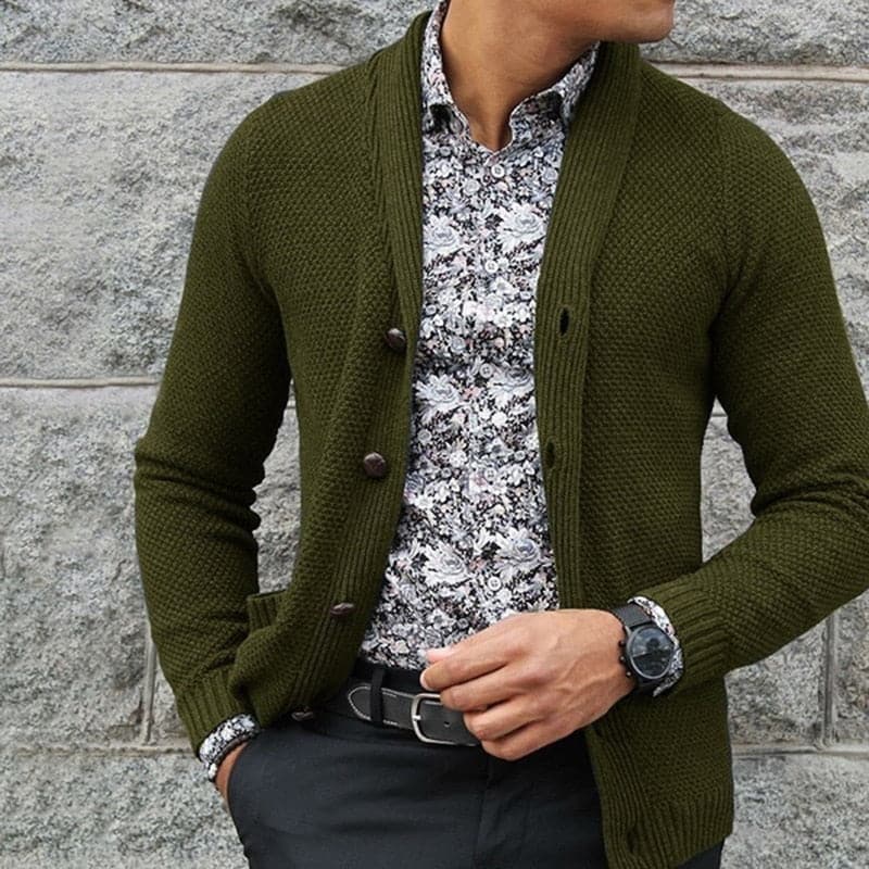 WW | Strickjacke Slim Fit Strickmuster Knöpfe Weiche Wollmischung