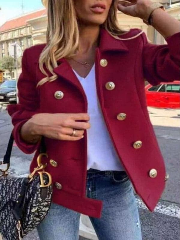 WW | Short designer jacket with gold buttons