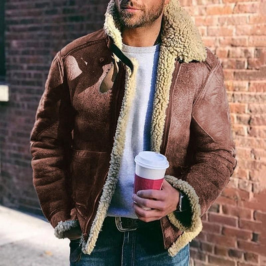 WW | Warme Winterlederjacke Im Robusten Stil